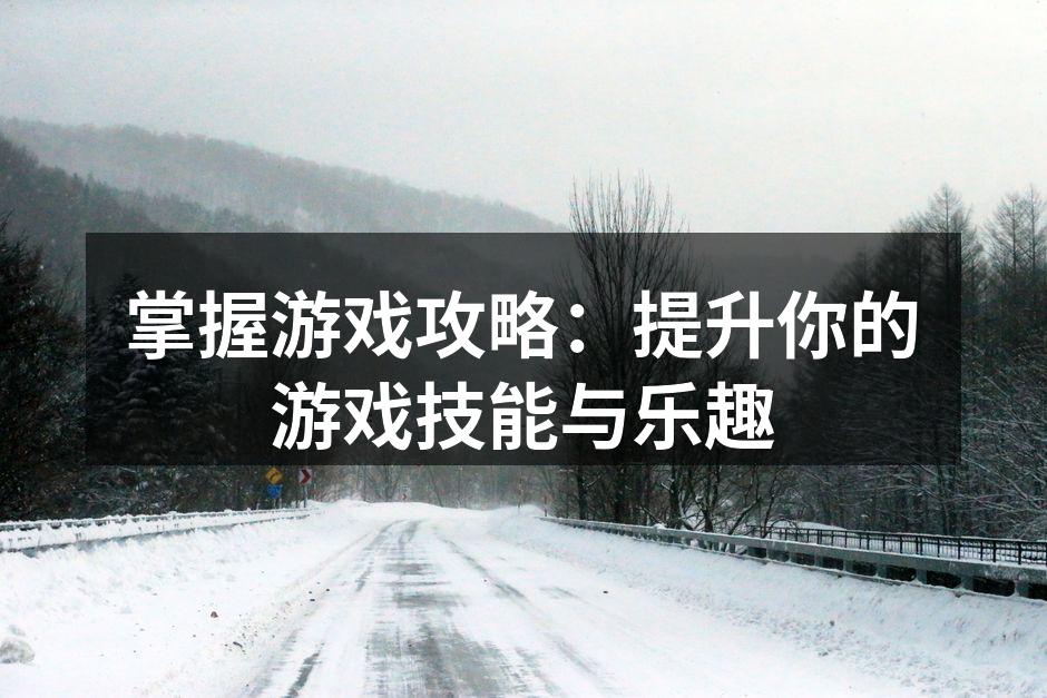 了解游戏机制,提升技能